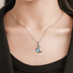 Olivenorma Bohemia Moonstone Moon Necklace