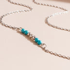 Olivenorma Turquoise Leaf Pendant Bohemian Necklace