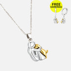 Hug Pendant Necklace with Bonus Earrings ��������������������������� Limited Time Offer