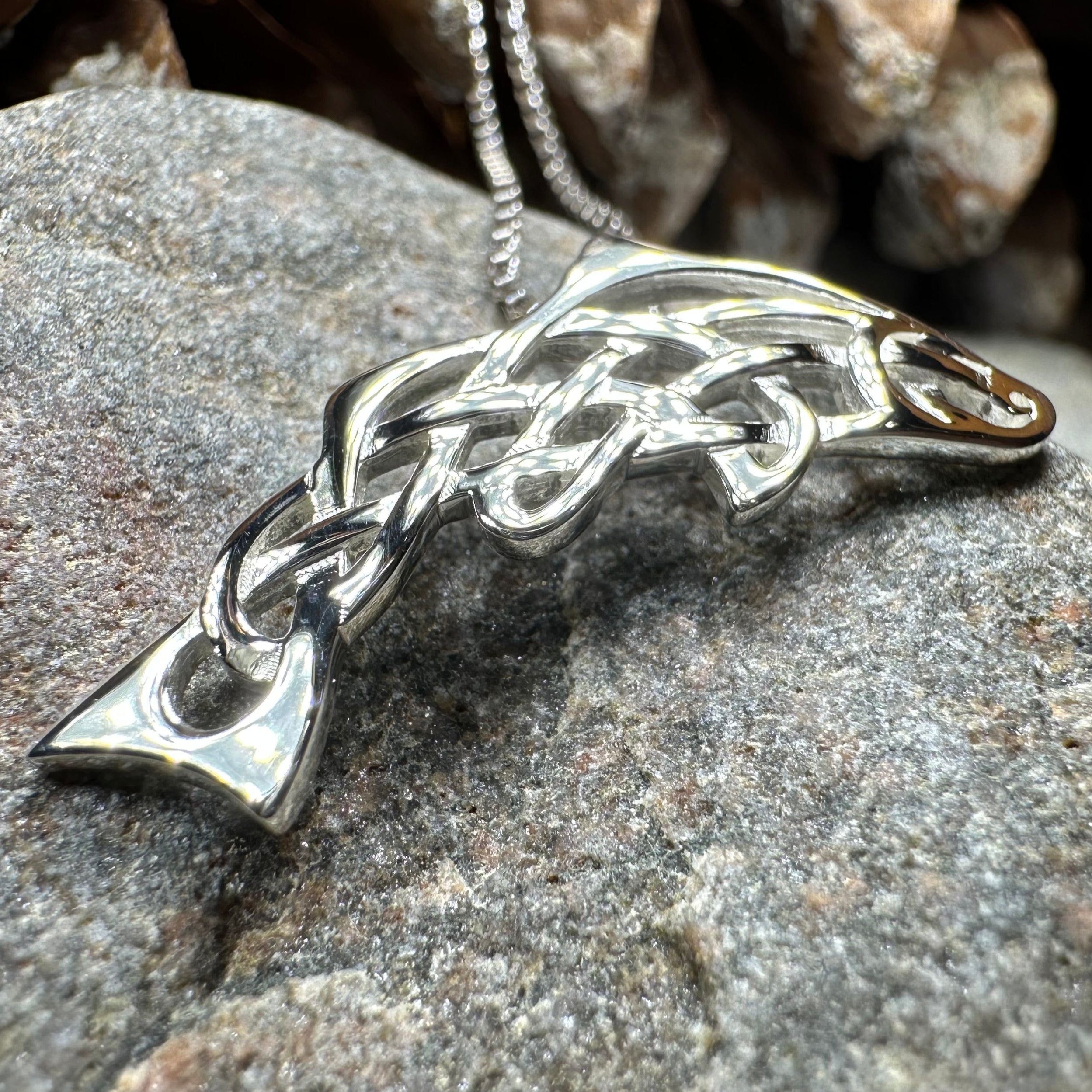 Celtic Salmon of Knowledge Necklace