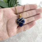 Olivenorma Heart Shape Natural Crystal Gemstone Necklace