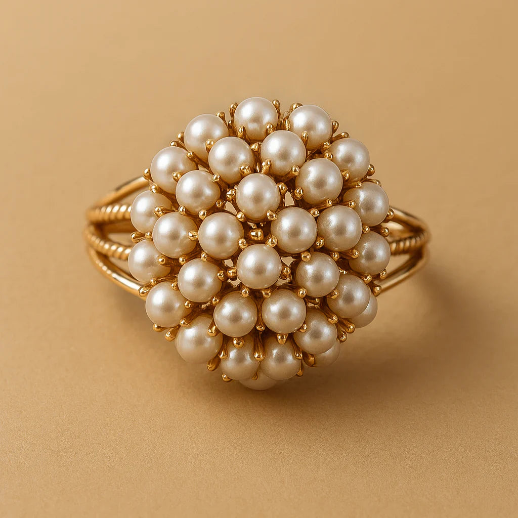 Pearl Inlay Elegance Ring