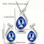 Elegant White Gold Mermaid Jewelry Set