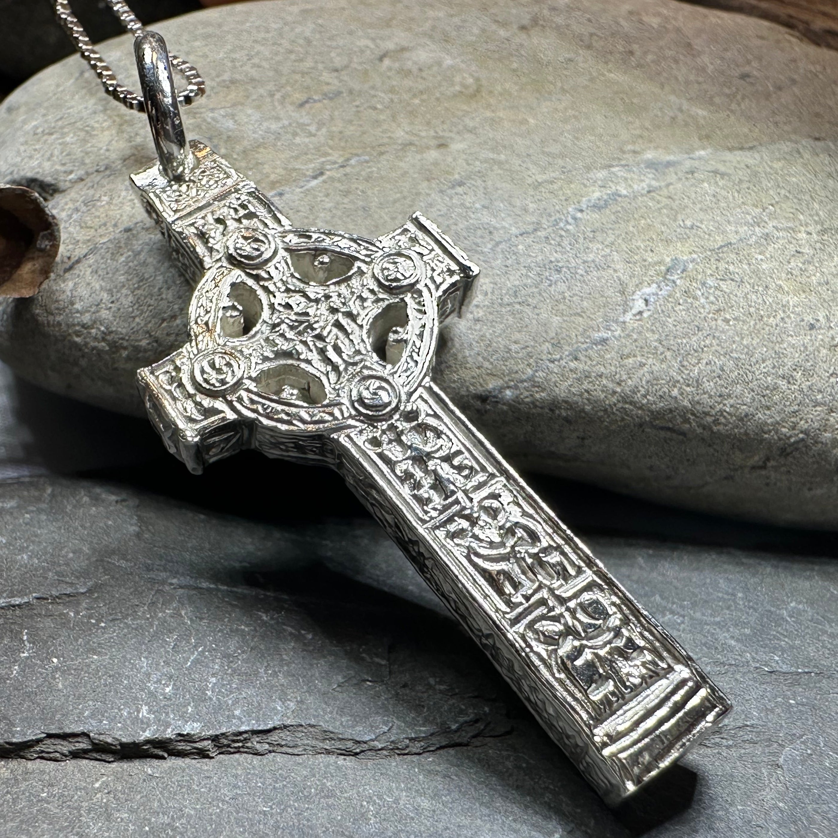 Artisan Irish Clonmacnoise Cross Necklace