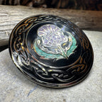 Thistle Enamel Brooch