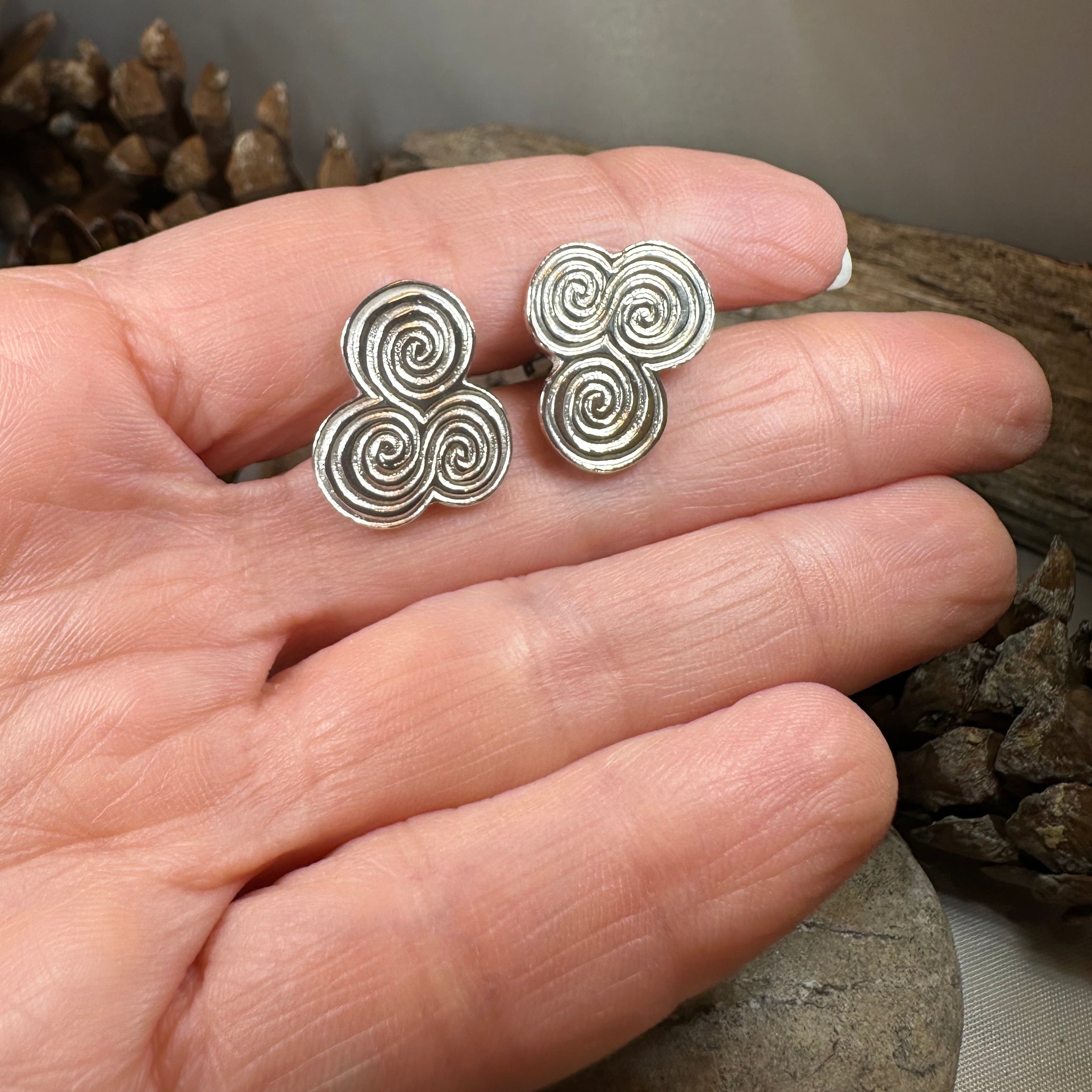 Artisan Newgrange Triple Spiral Cufflinks