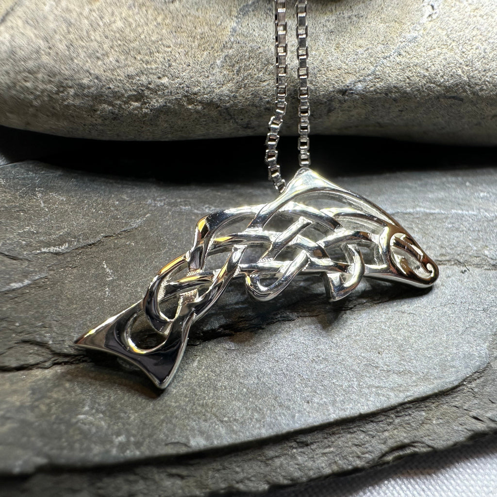 Celtic Salmon of Knowledge Necklace