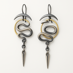 Unique Serpentine Spiral Earrings