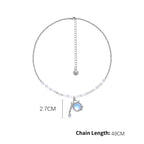 Olivenorma Moonstone Zodiac Pendant Alloy Necklace