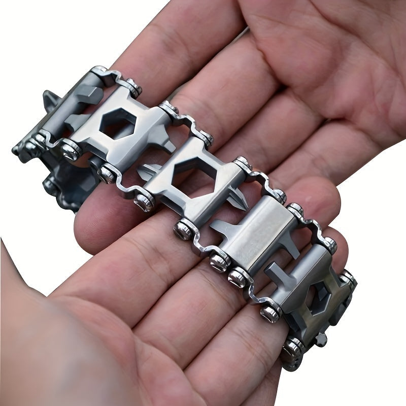 29-in-1 Tool Bracelet Stainless Steel - Outdoor Travel Wristband