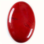 Natural Red Agate Palm Stone Oval Faux Polished Bohemian Style Jewelry