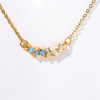 Olivenorma Multiple Birthstone Beaded Pendant Copper Plated Gold Necklace