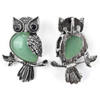 Olivenorma Natural Stone Owl Necklace