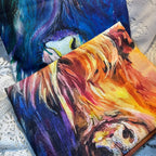 Handmade Highland Cow Lover Tea Towel Set