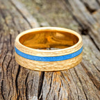 VERTIGO - Hammered Turquoise Wedding Ring