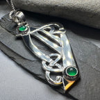 Artisan Large Irish Harp Necklace