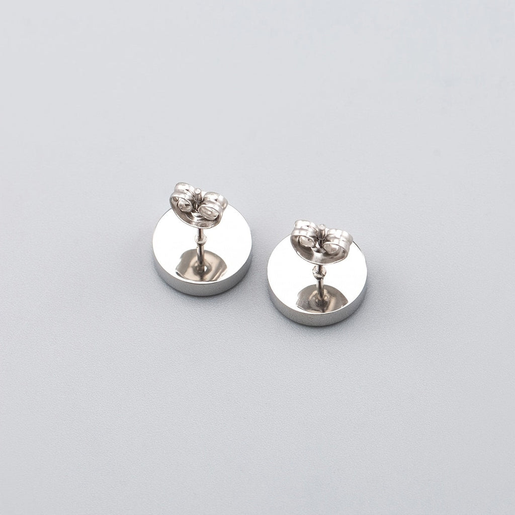 Men's Turquoise Round Stud Earrings - Ear Decoration for Men