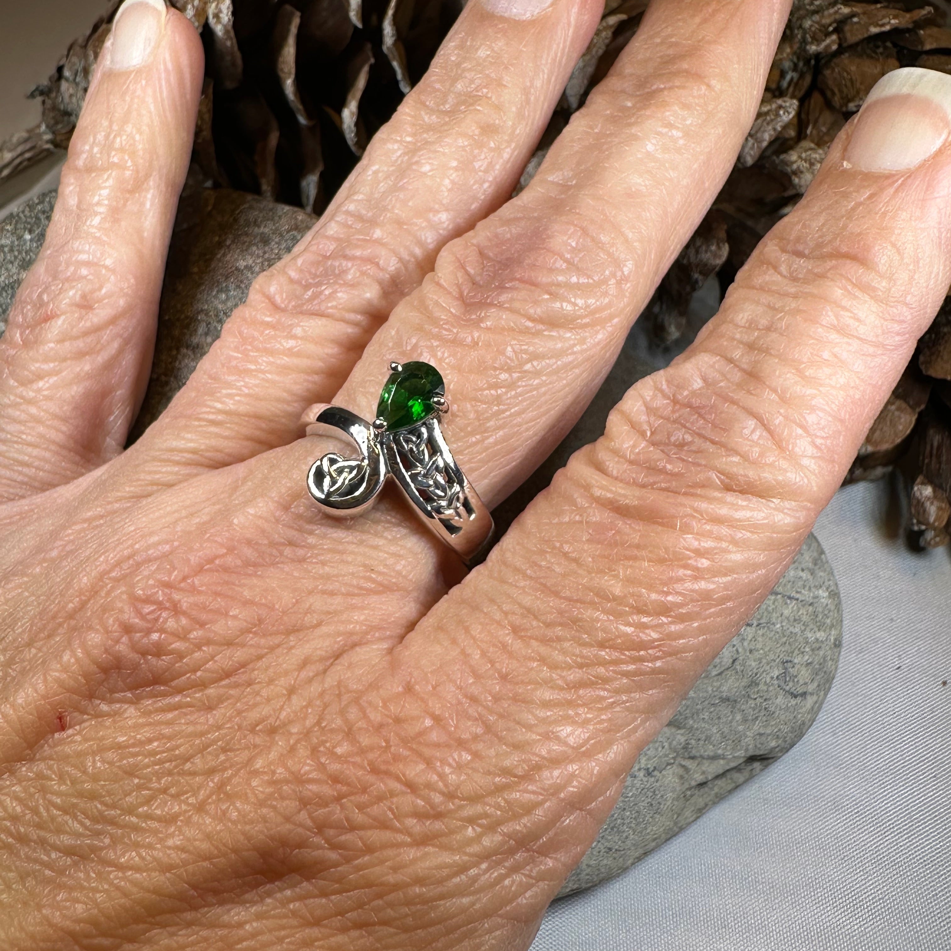 Emerald Dream Trinity Knot Ring