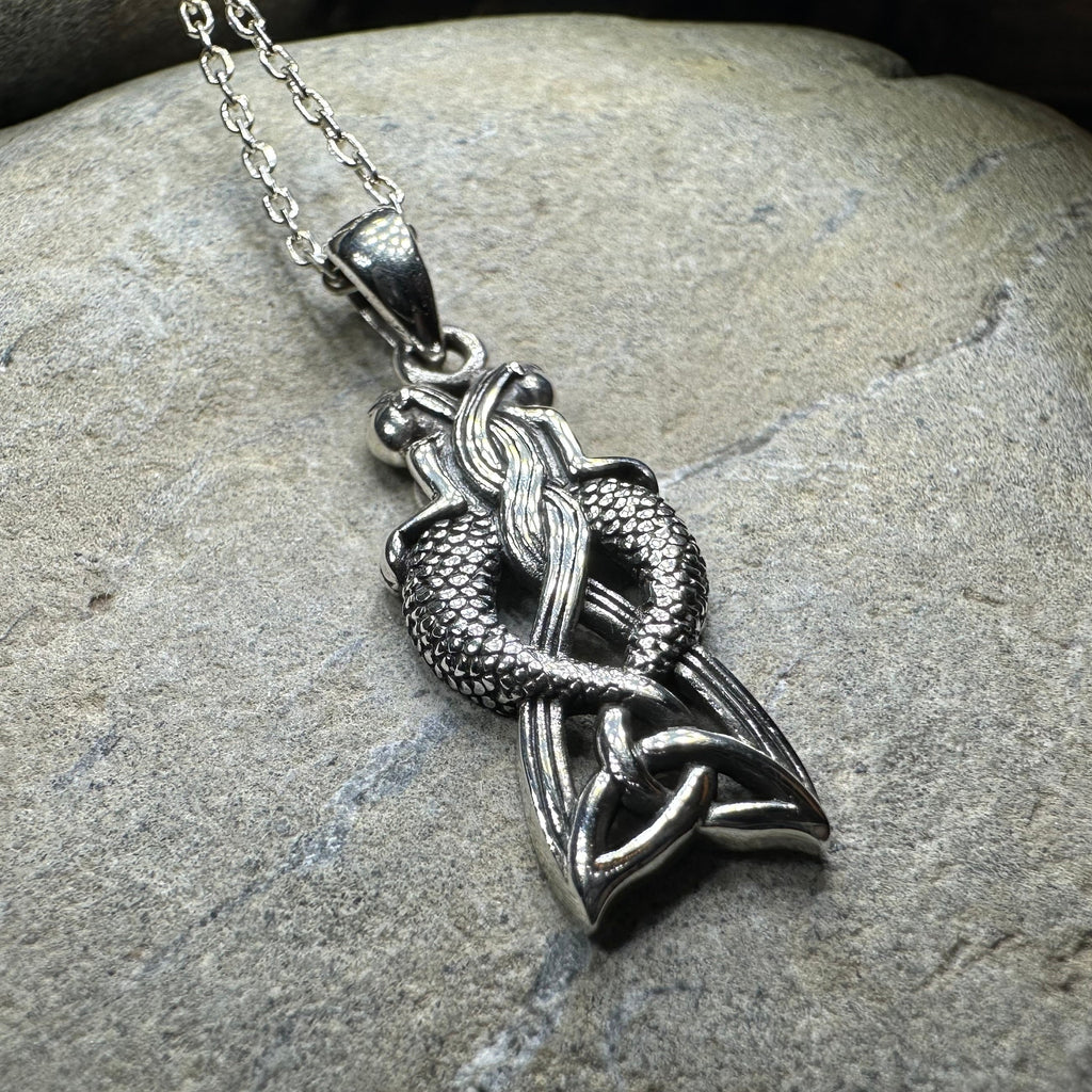 Celtic Mermaid Sisters Necklace
