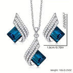 Sunlit Elegance Blue Jewelry Set