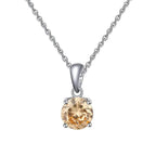 Olivenorma Multicolor Zircon Gemstone Four Claw Pendant Necklace