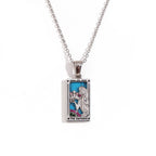 Olivenorma Stainless Steel 18k Gold Plated Tarot Card Necklace