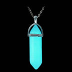 Olivenorma Moonstone Stone Hexagonal Column Necklace