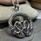 Celtic Swan Claddagh Necklace