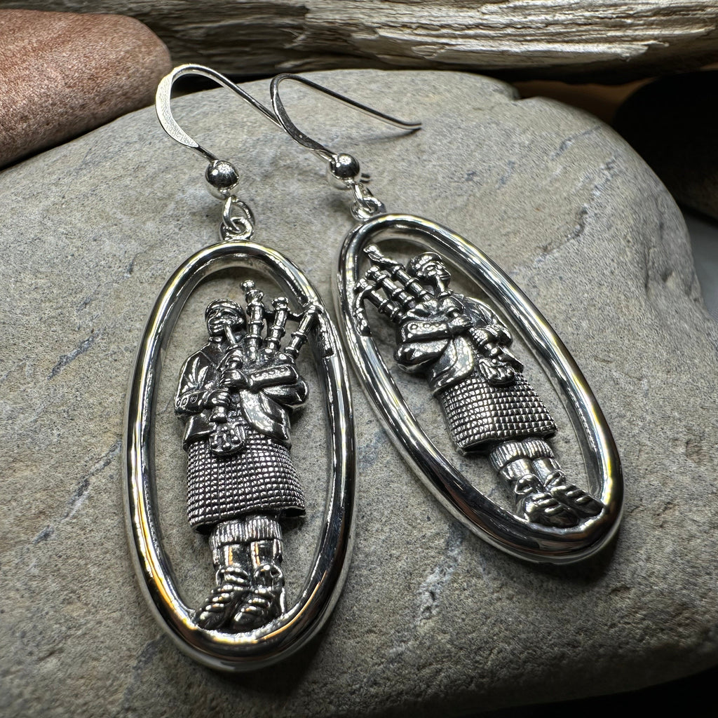 Tartan Bagpiper Earrings