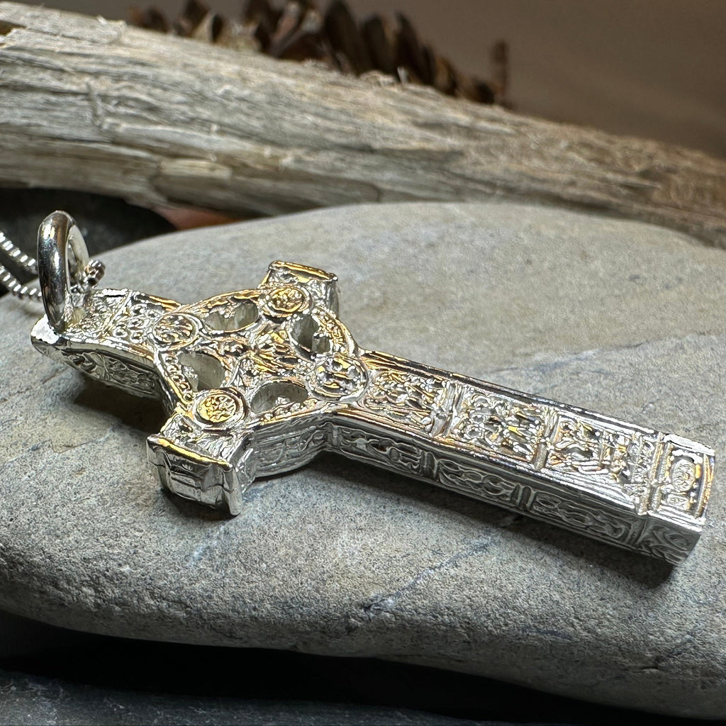 Artisan Irish Clonmacnoise Cross Necklace
