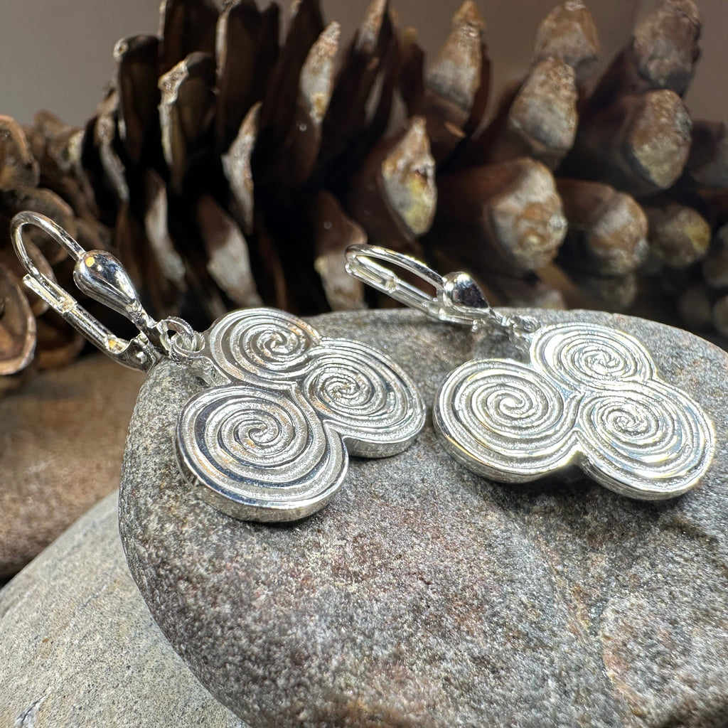 Artisan Newgrange Triple Spiral Earrings