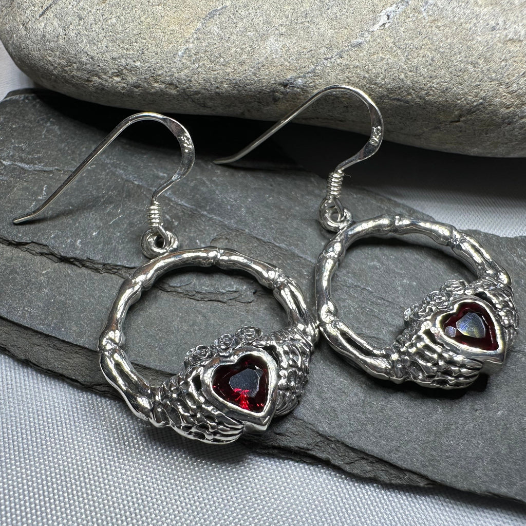 Gothic Claddagh Earrings
