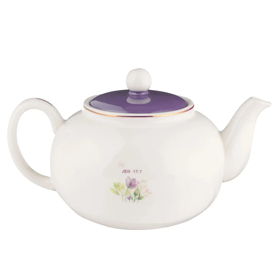 Purple Blessed Ceramic Teapot