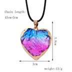 Creative Heart Crystal Fluorite Necklace