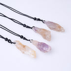 Olivenorma Natural Super Seven Crystal Pendant Necklace