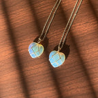 Olivenorma Heart Shape Natural Crystal Gemstone Necklace