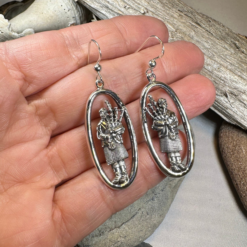 Tartan Bagpiper Earrings