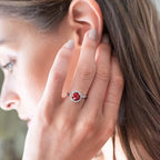 Crimson Glow Ruby Ring - White Gold