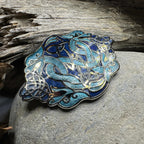 Celtic Dragon Enamel Brooch