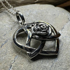Celtic Rose Heart Necklace
