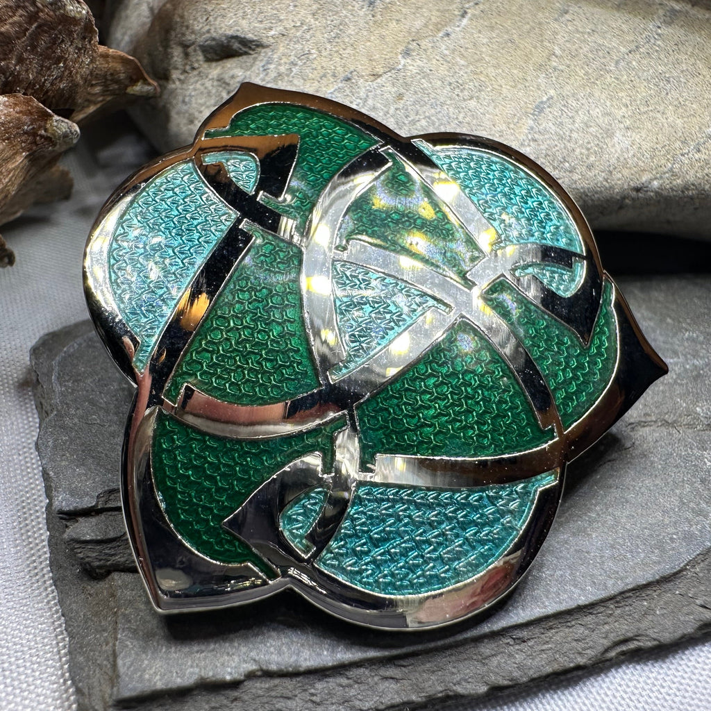 Enamel Celtic Knot Brooch