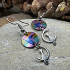 Colorful Cat Artisan Earrings