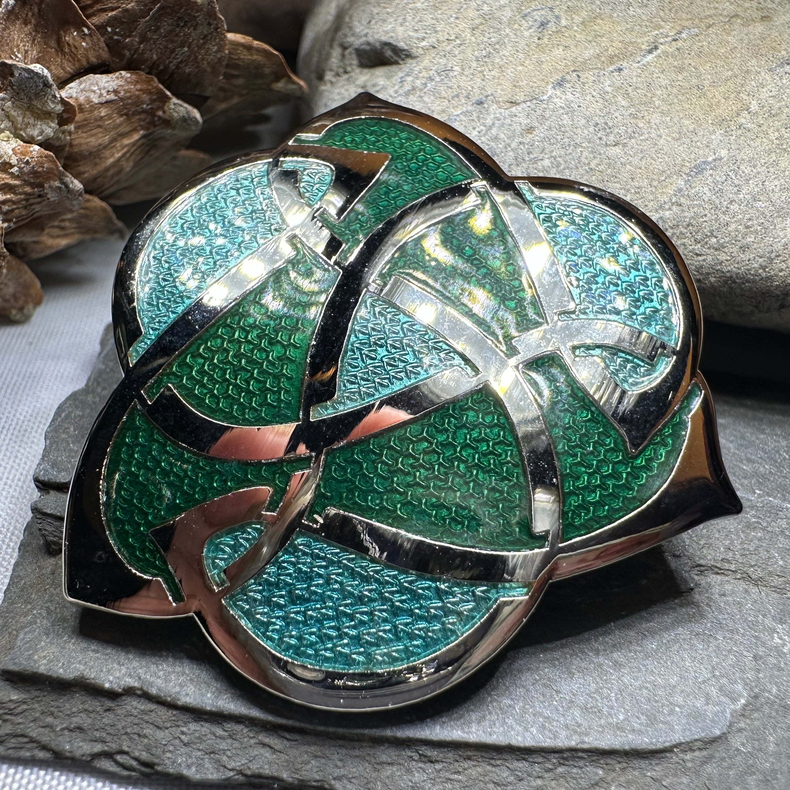 Enamel Celtic Knot Brooch
