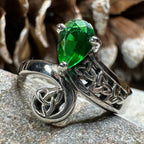Emerald Dream Trinity Knot Ring