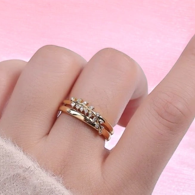 Eva Olive Branch Vine Ring