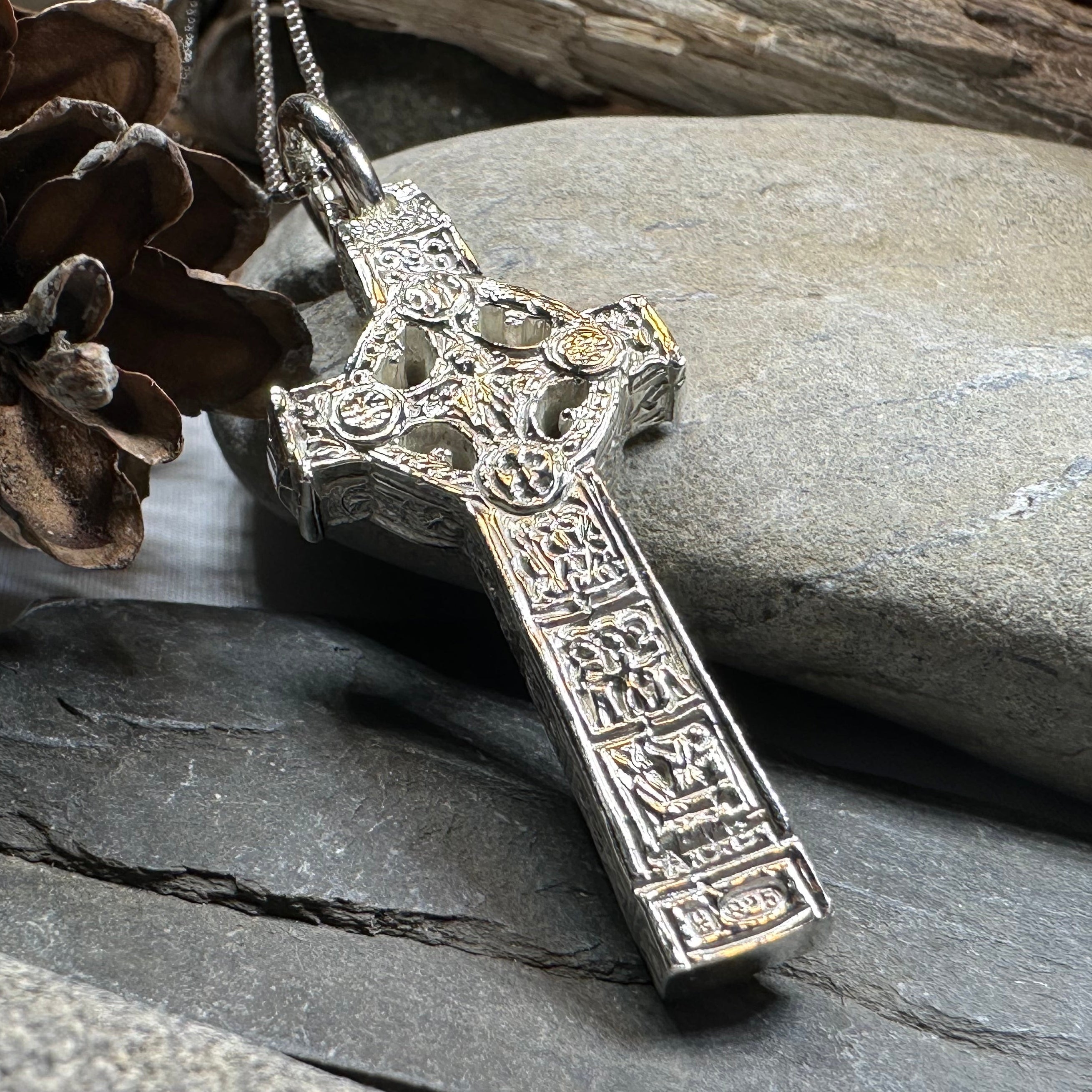 Artisan Irish Clonmacnoise Cross Necklace