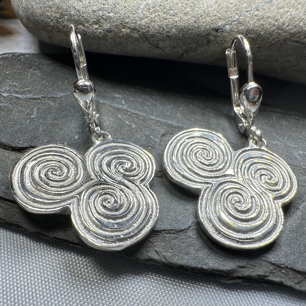 Artisan Newgrange Triple Spiral Earrings