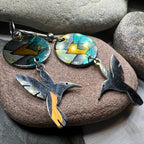 Colorful Hummingbird Artisan Earrings