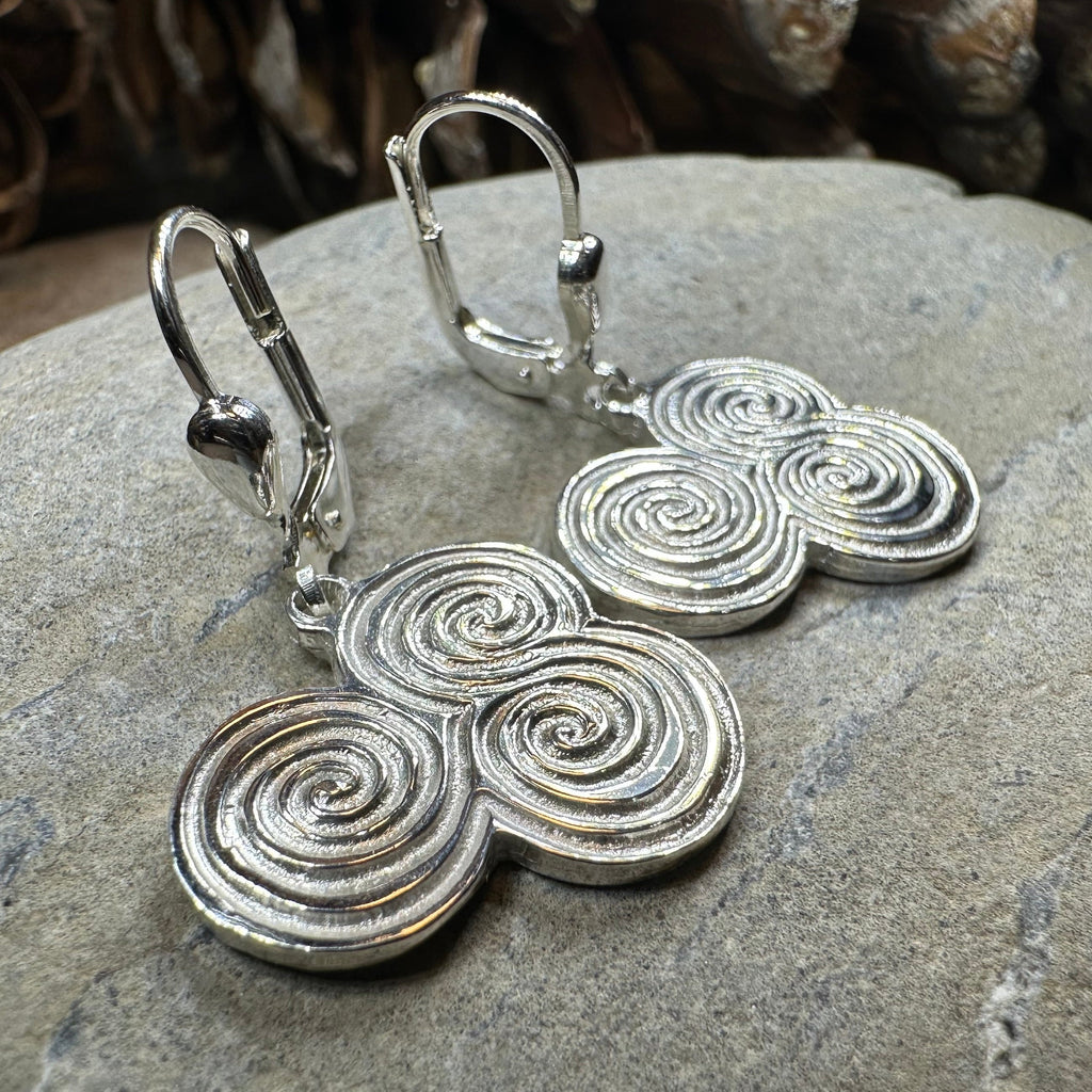 Artisan Newgrange Triple Spiral Earrings
