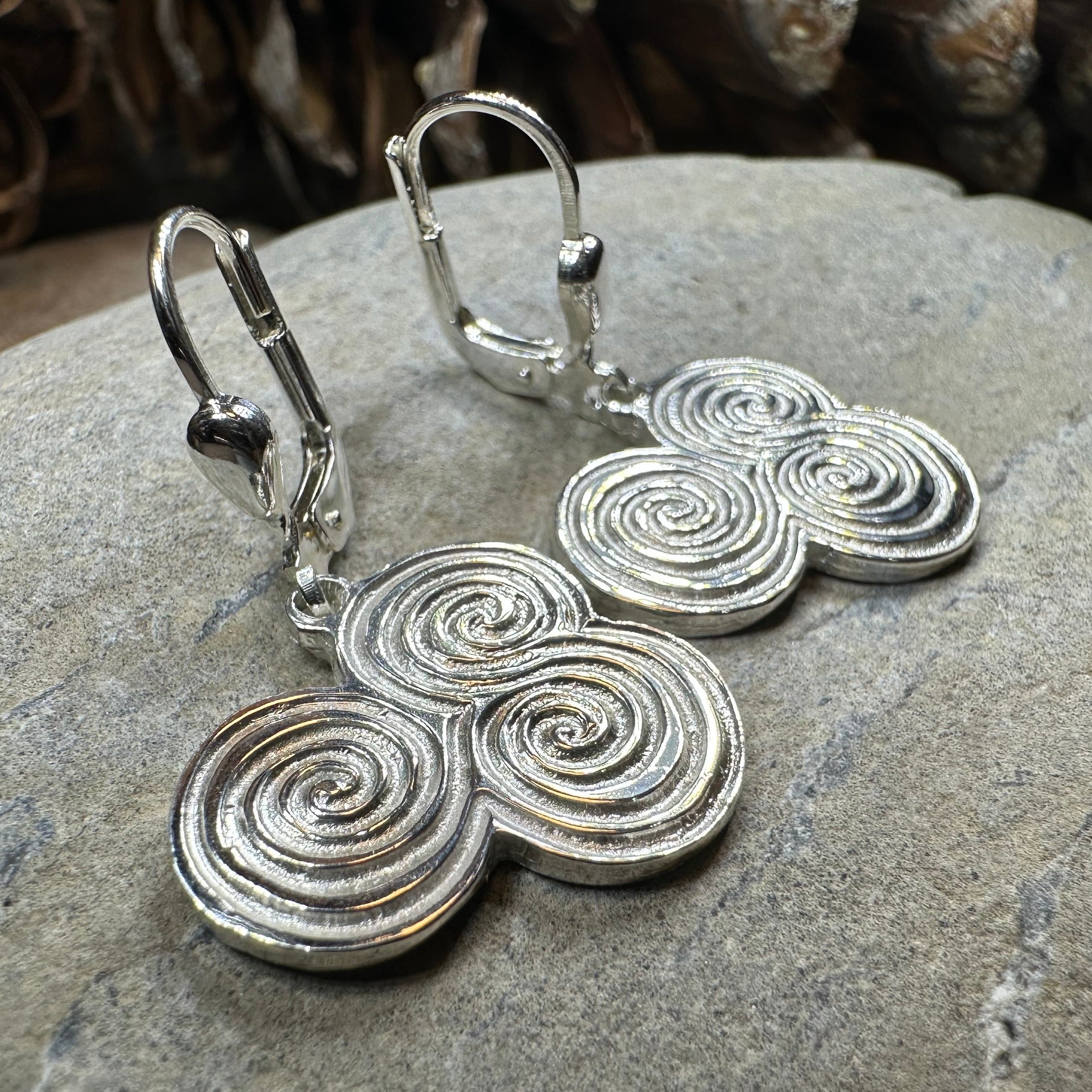 Artisan Newgrange Triple Spiral Earrings